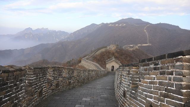 The Great Wall running over the hills at Mutianyu