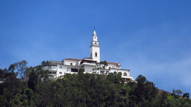 The church on Monserrate hill above Bogotá