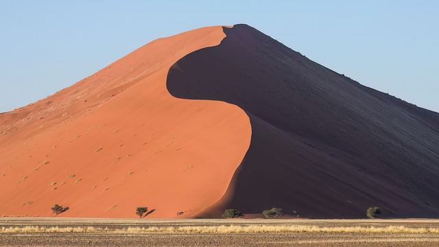 Red sand dunes of Sossusvlei in the Namib desert