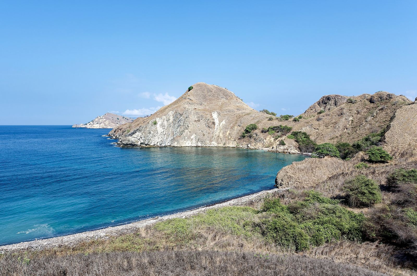 The three bays of Padar island in Komodo national park